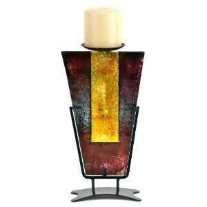  Rustic Style Trapezoid Fused Glass Candle Holder