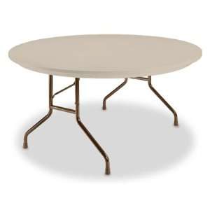  60 Tan Round Deluxe Folding Table
