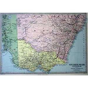  Bartholomew 1887 Map of New South Wales & Victoria 