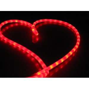  Lights; Scarlet Red LED Rope Light Kit; 1.0 LED Spacing; Christmas 