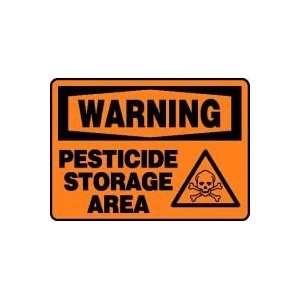  WARNING PESTICIDE STORAGE AREA (W/GRAPHIC) Sign   10 x 14 