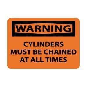 W408PB   Warning, Cylinders Must Be Chained At All Times, 10 X 14 