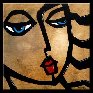 ORIGINAL ABSTRACT PAINTING LARGE MODERN CONTEMPORARY WOMAN FACE ART 