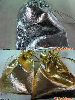 Gold/Silver Foil Wholesale Wedding Jewelery Gift Bags Pouch 12x9cm/3 