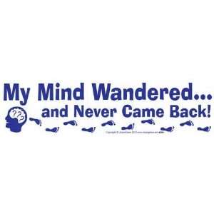 3 Pack My Mind Wandered & Never Came Back bumper sticker 