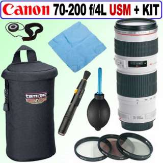 Canon EF 70 200mm f/4L USM Telephoto Zoom Lens KIT NEW 082966214202 