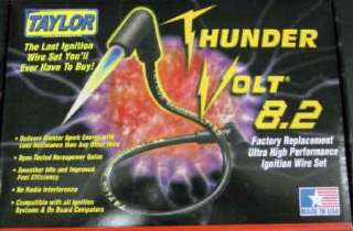 Blue ThunderVolt 8.2mm 90 deg boot 8 cyl plug wire set  