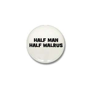  Half ManHalf Walrus Animals Mini Button by  