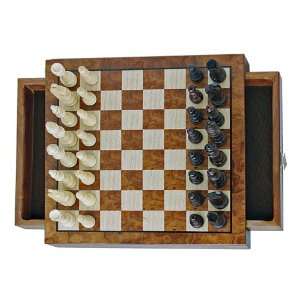  Travel Walnut Wood Chess Set Toys & Games