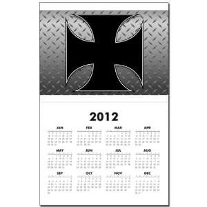  Calendar Print w Current Year Iron Maltese Cross Plate 