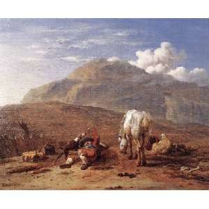   , painting name Young Shepherd, By Dujardin Karel 