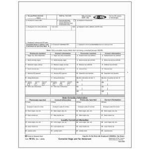  EGP IRS Approved W 2C Employee Copy B Tax Form Office 