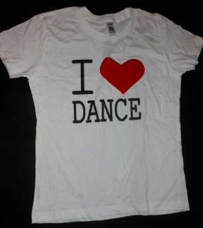 NEW Motionwear White Red Dance Jazz Hip Hop Ballet Top T Shirt Adult 