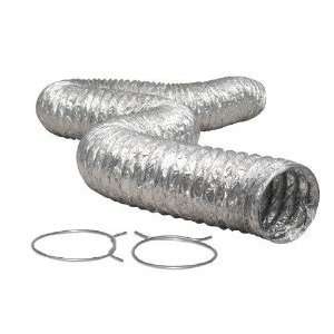  4 x 8 Aluminum Flexible Dryer Vent Air Duct 8 ft WITH 2 