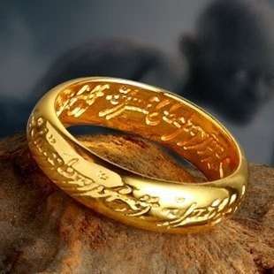Magical 24 k gold plated Ring Lord of the Rings  