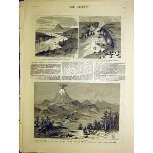  North Island New Zealand Waikato Taupo Exploration 1884 