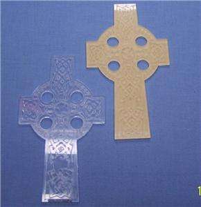 LASER QUILTS ACRYLIC TEMPLATE ENGRAVED CELTIC CROSS  