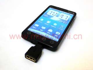 Micro HDMI to HDMI 180D adapter for HTC EVO 4G,Droid X  