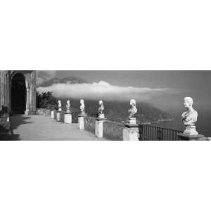 Busts Along a Walkway, Ravello, Amalfi Coast, Salerno, Campania, Italy 