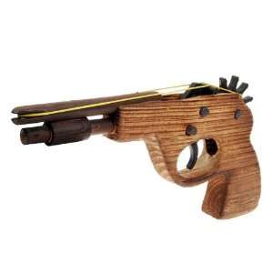  Wood Rubber Band Gun with RubberBand Ammo 