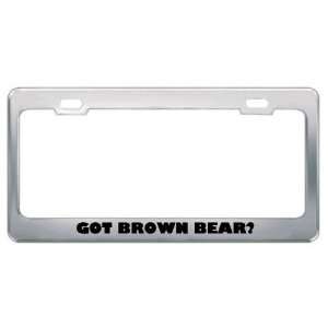 Got Brown Bear? Animals Pets Metal License Plate Frame Holder Border 
