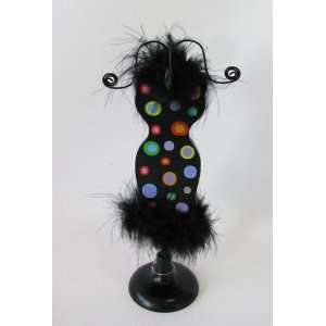    Molly N Me Polka Dot Jewelry Mannequin Holder Stand