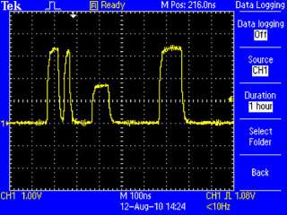 Data Logging enables automatic saving of triggered waveforms.