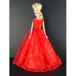  Amazing Red Ball Gown with Fanciful Botice Made to Fit the 