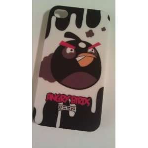 Angry Birds Case for Iphone 4 g 4g Black Bird #2. NEW Design + Free 