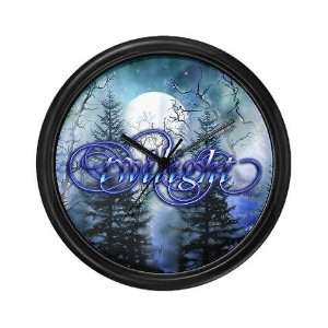  Moonlight Twilight Forest Twilight Wall Clock by  