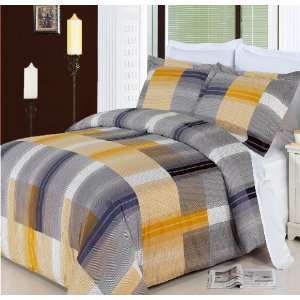 Luxury 3pc Amber Full/Queen Duvet cover set 100% Egyptian Cotton 300 