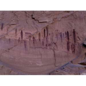 Native American Rock Art Pictograph of a Group of People Photographic 