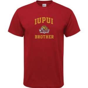  IUPUI Jaguars Cardinal Red Brother Arch T Shirt Sports 