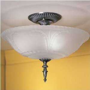  Americana Pewter Finish 14 Wide Flower Ceiling Light 
