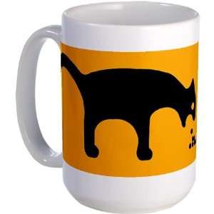 Large Vomiting Cat Mug Pets Large Mug by   