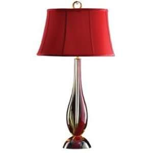  Waterford Evolution Red & Amber Table Lamp