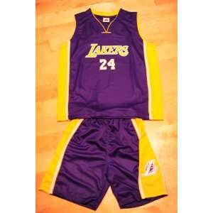  Kobe Bryant Basketball Jersey Set Purple #24 LA Lakers 