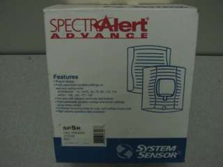 System Sensor SpectrAlert SPSR speaker strobe fire  