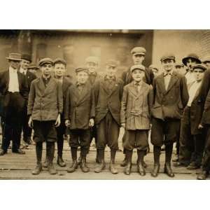  1911 child labor photo Thomas Alverriere in front row left 