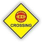 MASSEY HARRIS TRACTOR NOVELTY CROSSING SIGN POLY