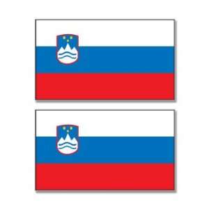  Slovenia Country Flag   Sheet of 2   Window Bumper 
