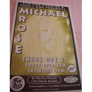  Michael Rose Fox Boulder Colorado Concert Poster reggae 