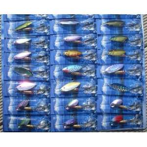  24/lot fishing spoon spinner soft lures hard lures fishing lures 