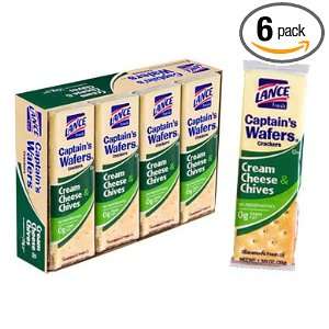 Lance Captains Wafers Crackers Cream Cheese & Chives  Six Boxes of 8 