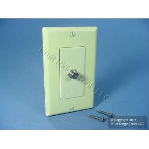  Leviton Ivory Decora Coaxial Cable CATV Wall Plate Video 