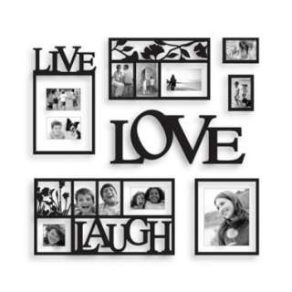 Live Love Laugh 7pc Collage Wall Picture Frames Plaques  