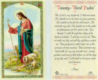 Twenty Third 23 Psalm Lord is My Shepherd Holy Card HC13 Catholic 