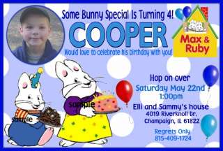 MAX & And RUBY Birthday Party Invitations  Personalized  