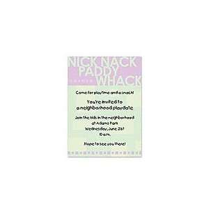  Nick Nack Imprintables Birthday Party Invitations Health 