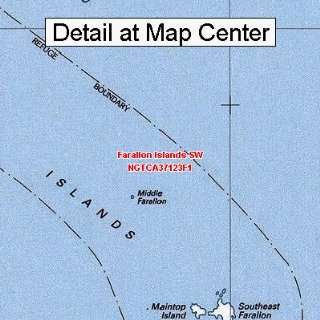 USGS Topographic Quadrangle Map   Farallon Islands SW, California 